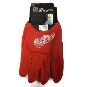 NHL Detroit Red Wings Colored Palm Utility Gloves Red Palm by FOCO